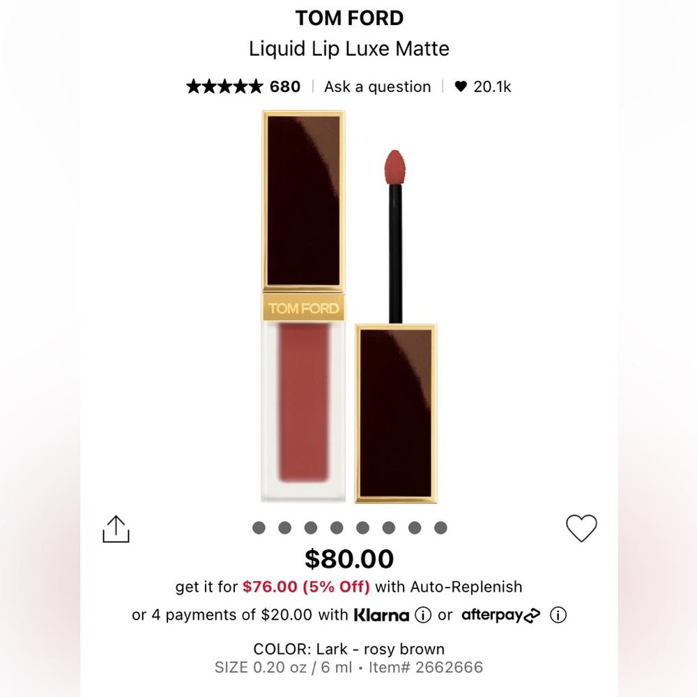 Tom Ford Liquid Lip Luxe Matte-Lark